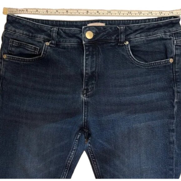 Ted Baker blue Pralina embroidered cropped slim-fit Jeans size 32 - Picture 10 of 12